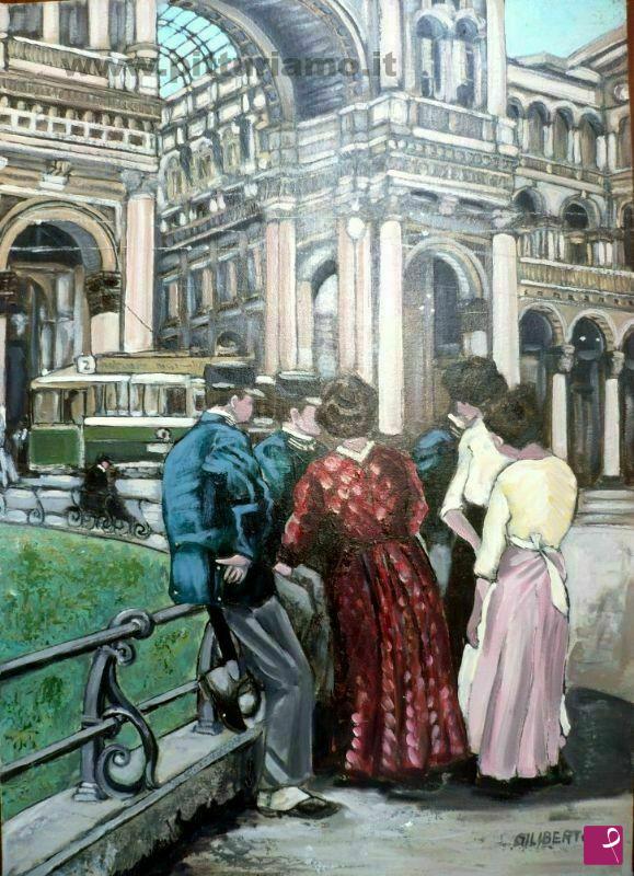 quadri in vendita online - Libera uscita in piazza Duomo