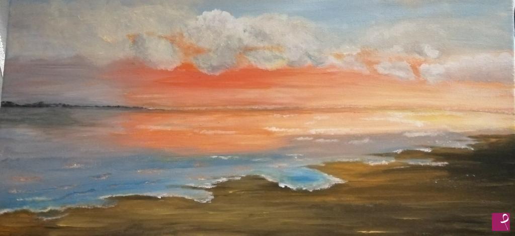 quadri in vendita online - Lido al tramonto