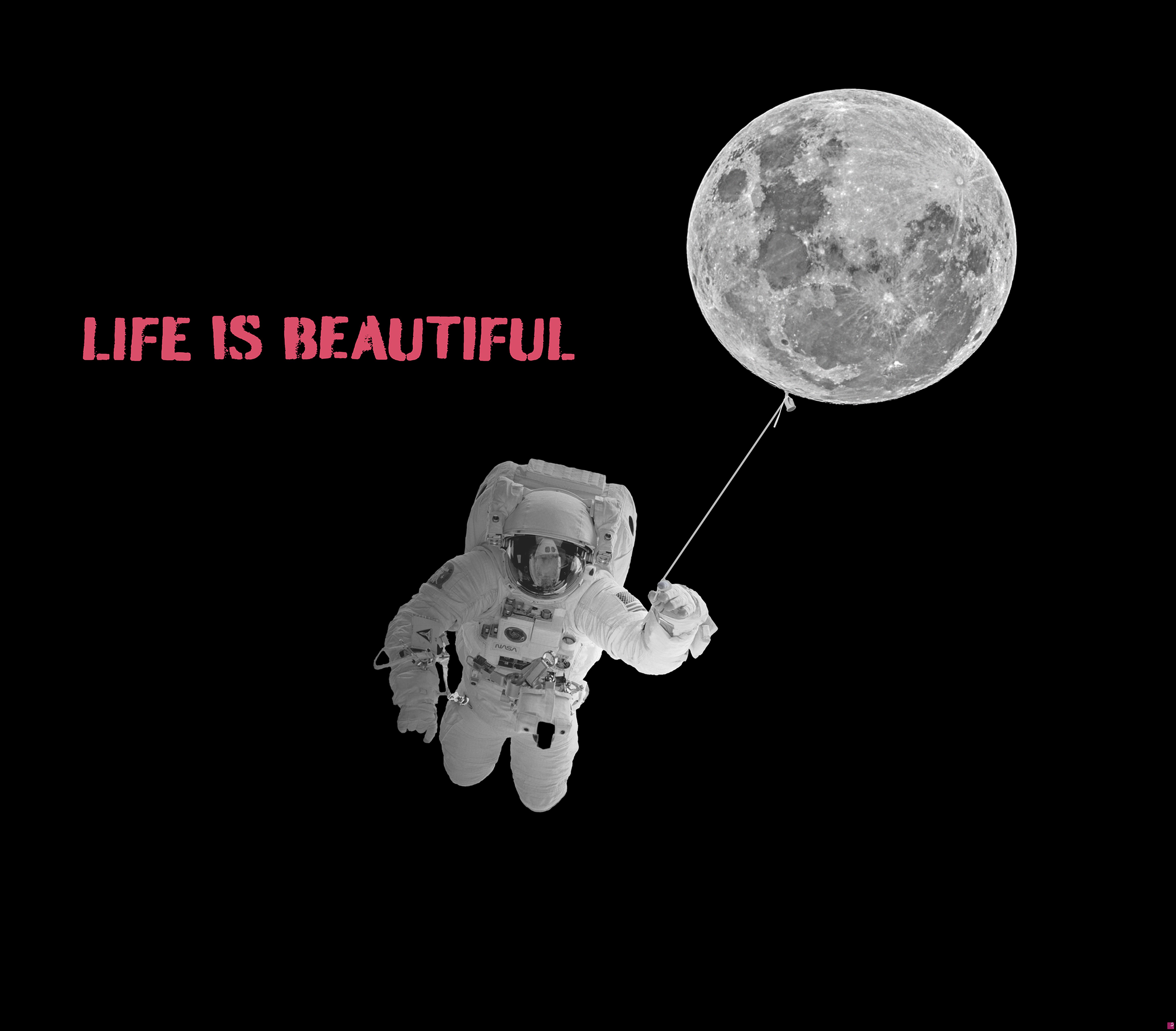 quadri in vendita online - Life is Beautiful (per un astronauta) - Edizione Limitata a 110