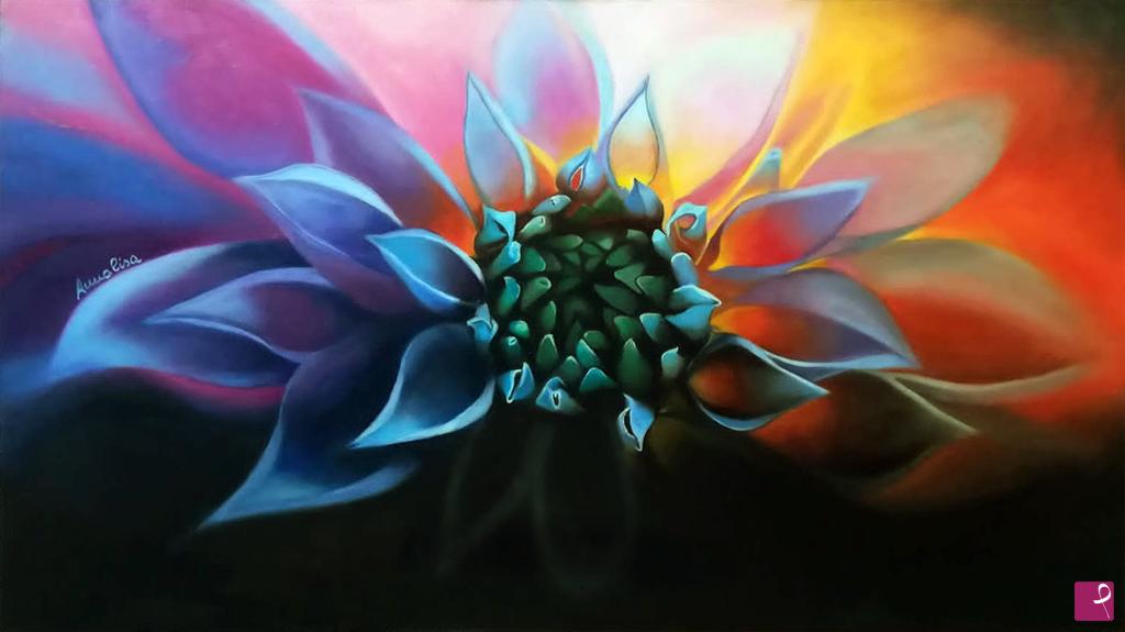 quadri in vendita online - Light&Shadow Flower