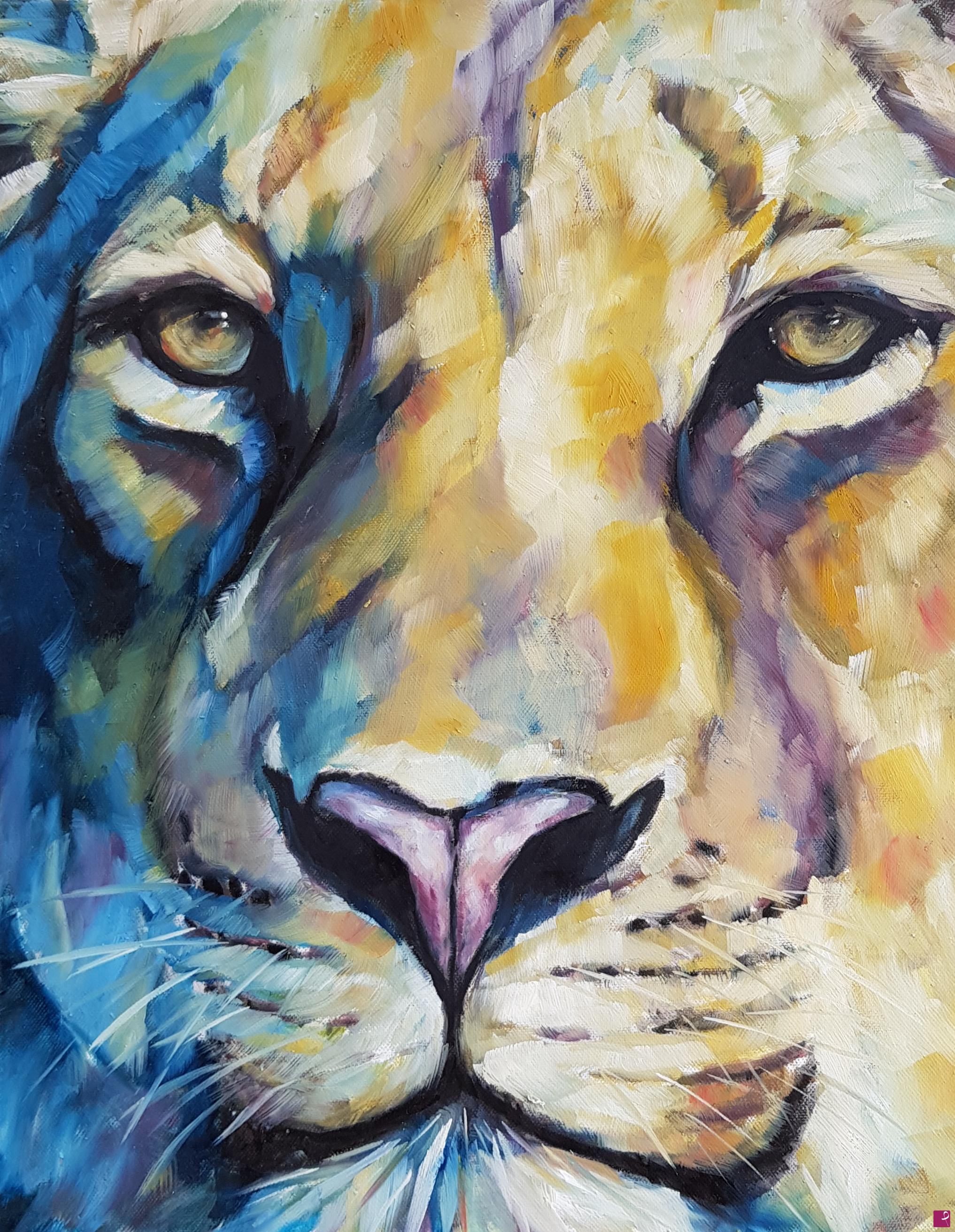 quadri in vendita online - Like a lioness (leone)