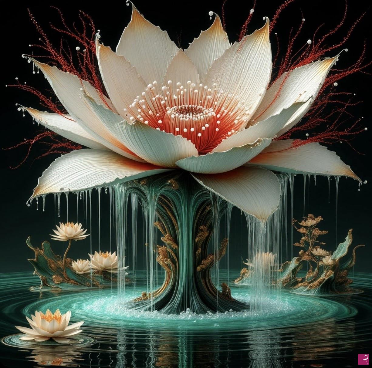 quadri in vendita online - Lily after the rain
