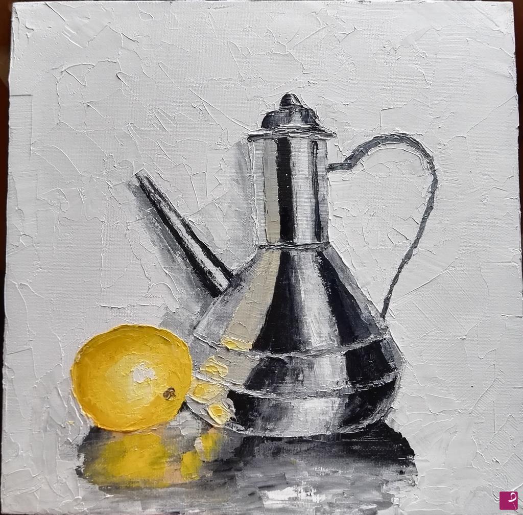 quadri in vendita online - Limone ed olio d'oliva