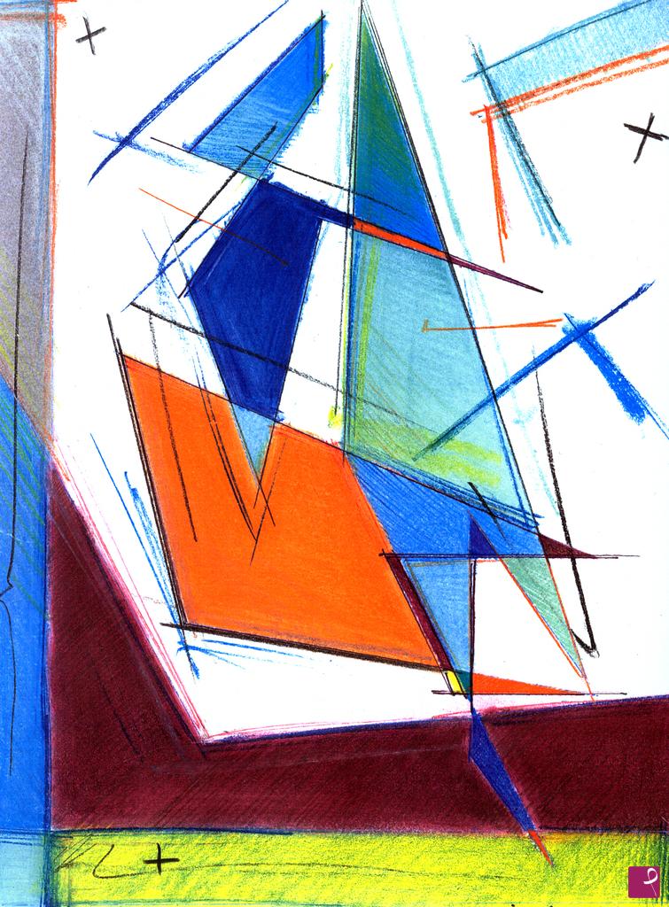 quadri in vendita online - linear transformation 01 - sketch 04