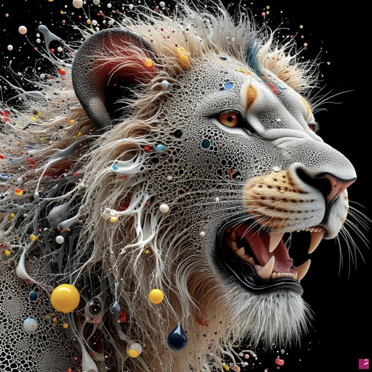 quadri in vendita online - Lion 