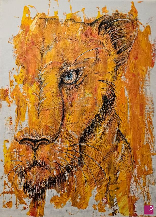 quadri in vendita online - Lioness