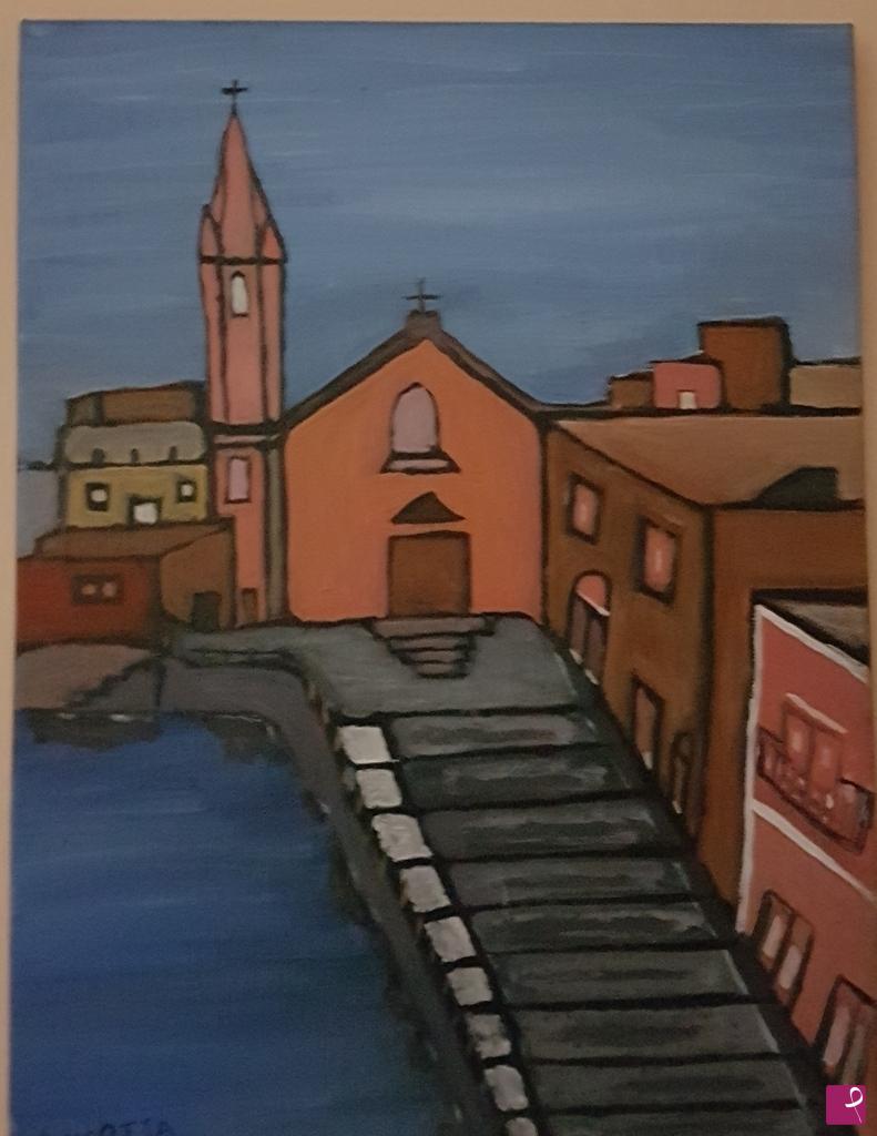 quadri in vendita online - Lipari - Eolie - Salita San Giuseppe  - Marina Corta