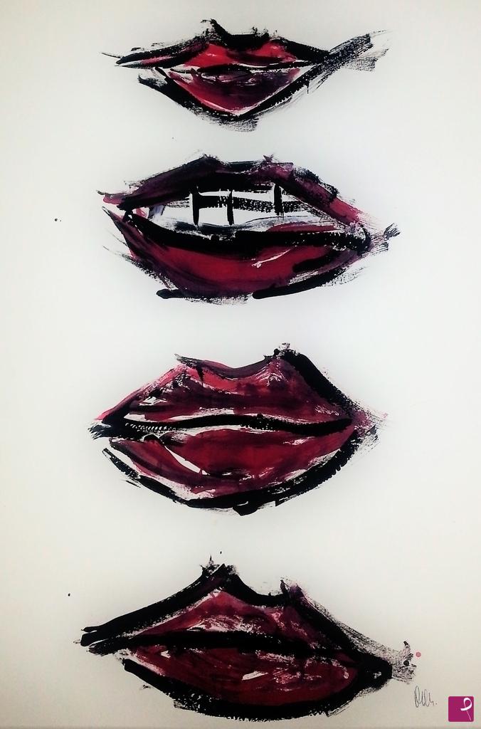 quadri in vendita online - Lips in pose