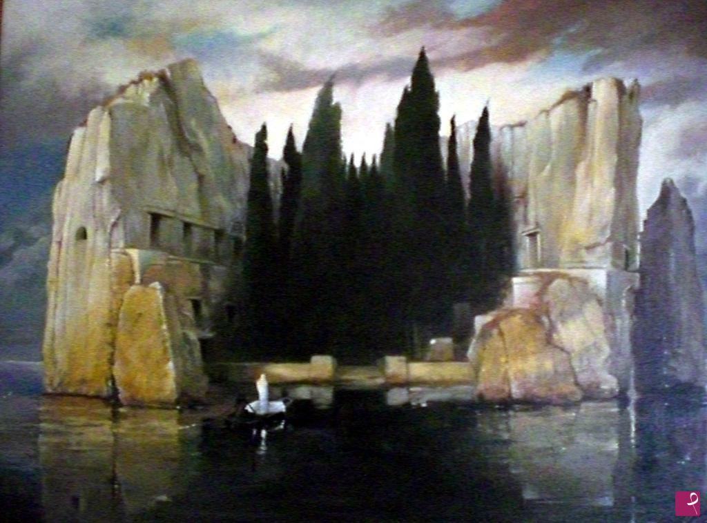 quadri in vendita online - "L'Isola dei Morti" omaggio a Bocklin