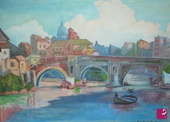 quadri in vendita online - L'isola tiberina