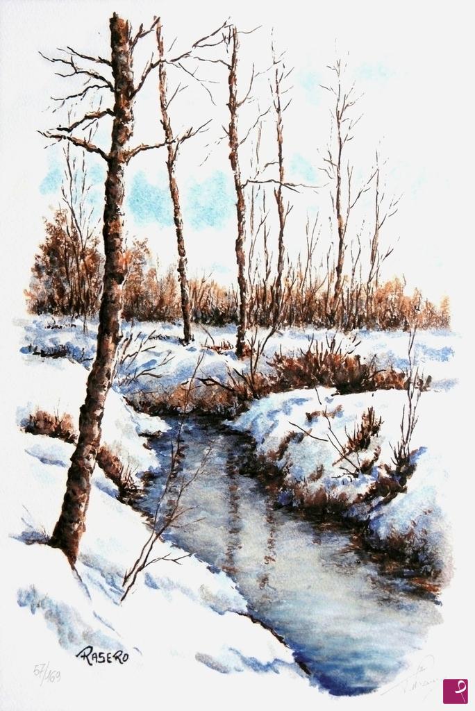 quadri in vendita online - Litografia N. 42 - Riflessi d'inverno
