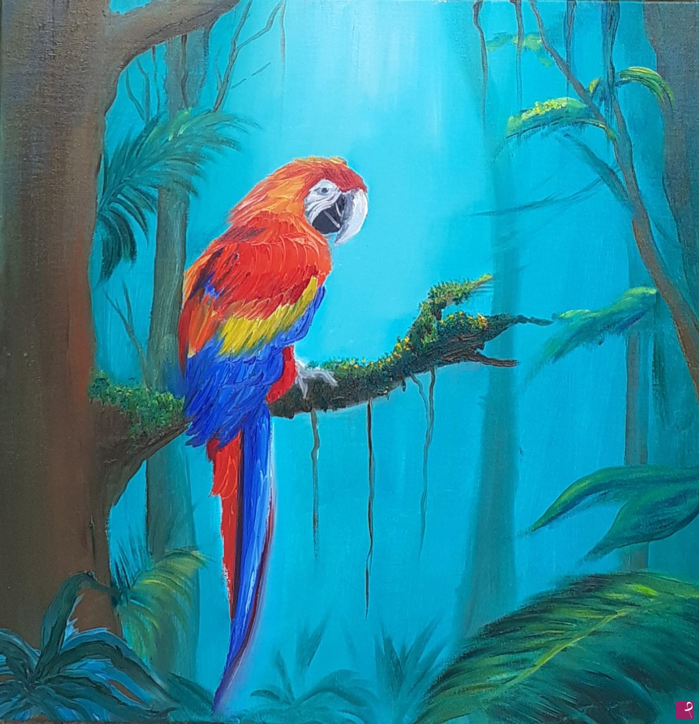 quadri in vendita online - Little parrot