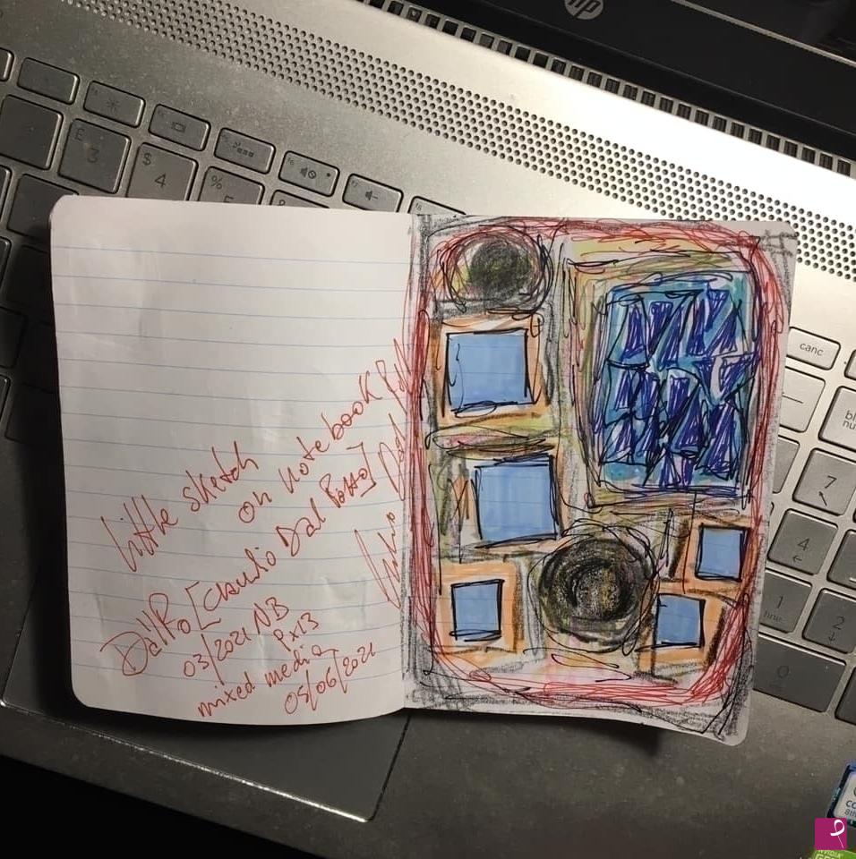 quadri in vendita online - “little sketch on notebook” 