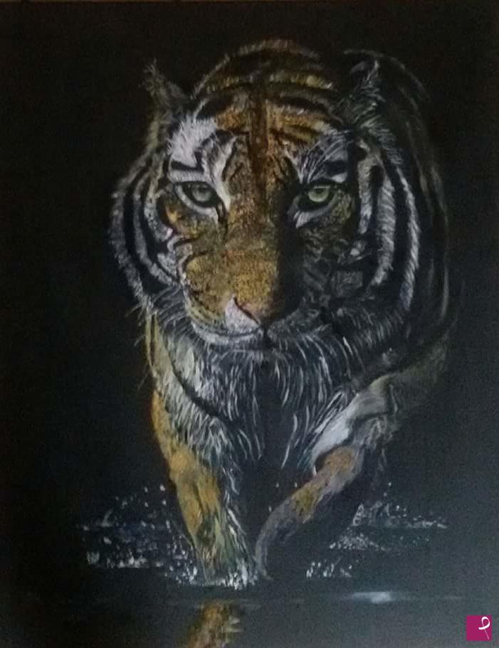 quadri in vendita online - LO SGUARDO DELLA TIGRE 