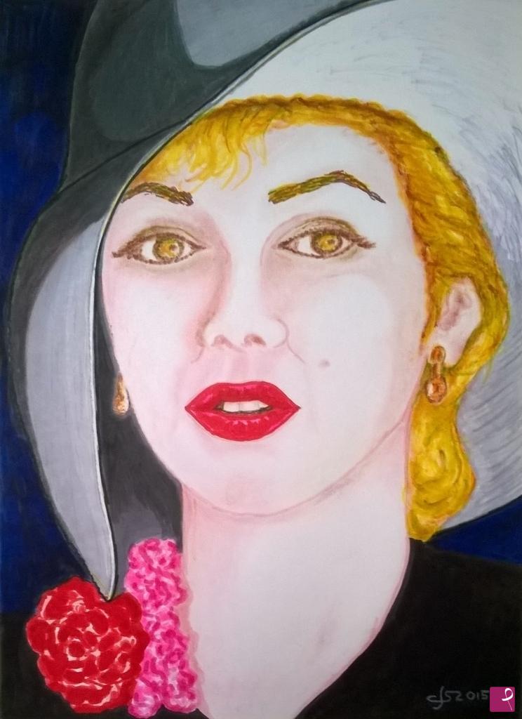 quadri in vendita online - lo sguardo perso di Marilyn