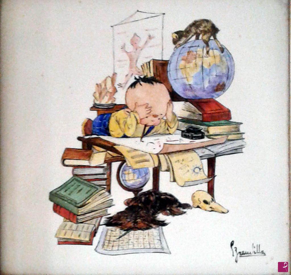 quadri in vendita online - lo studioso in geografia