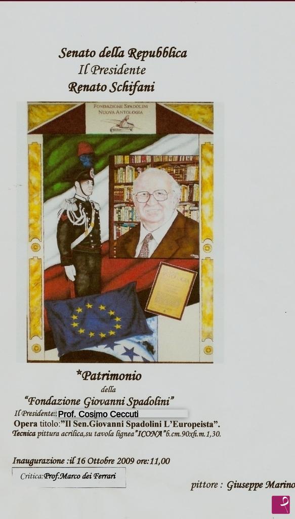 quadri in vendita online - locandina evento Senato della Repubblica italiana Fondazione Spadolini