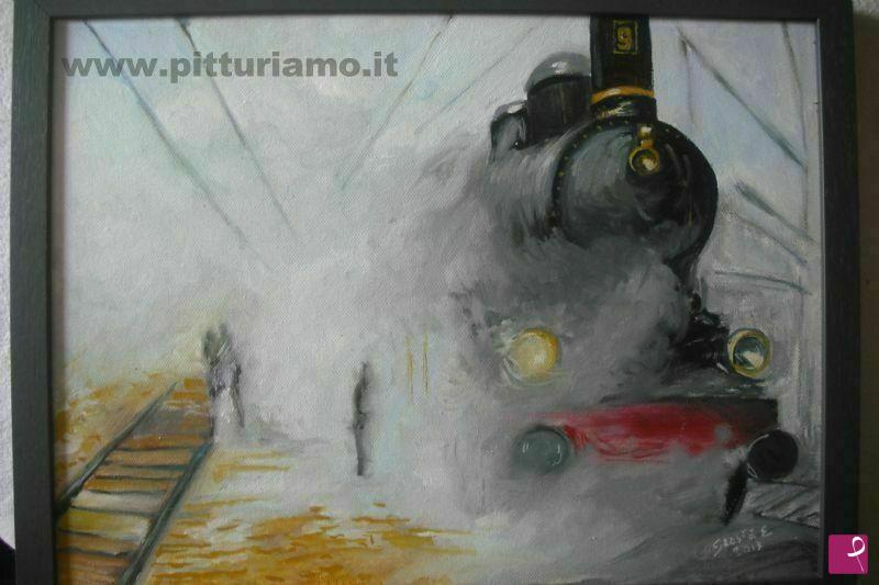 quadri in vendita online - locomotiva a vapore