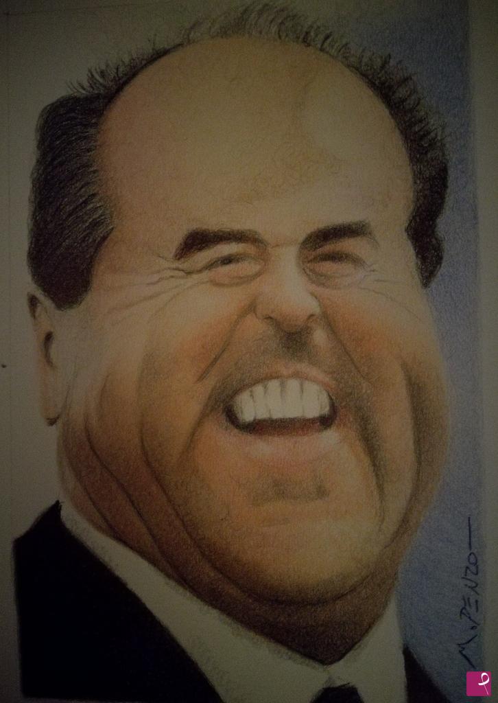 quadri in vendita online - L'officina delle caricature di Mauro penzo onorevole Antonio Di Pietro 