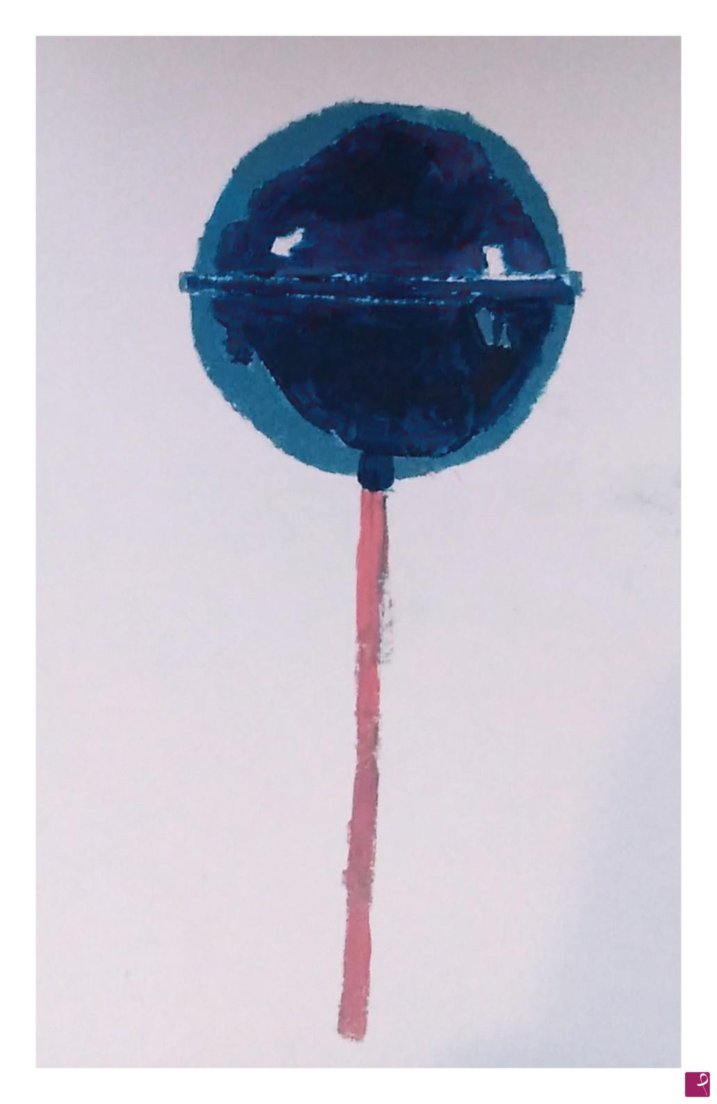 quadri in vendita online - Lollipop blue