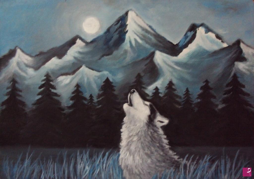 quadri in vendita online - Lone Wolf