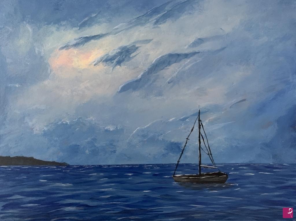 quadri in vendita online - lonely boat