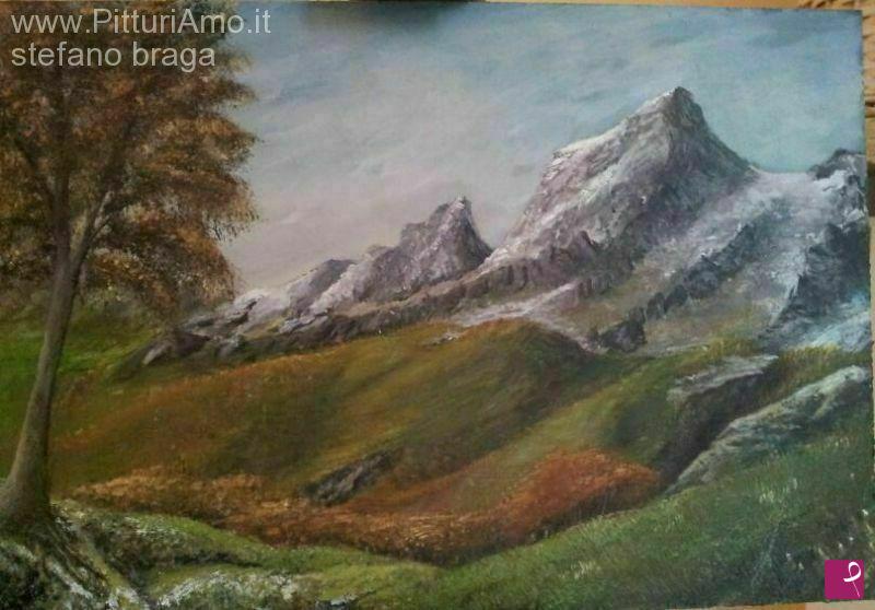 quadri in vendita online - Look down the valley