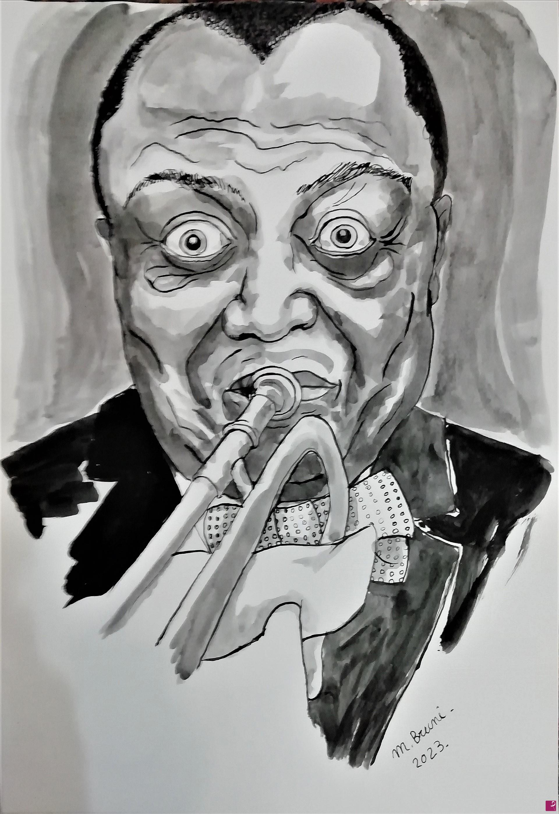 quadri in vendita online - Louis Armstrong