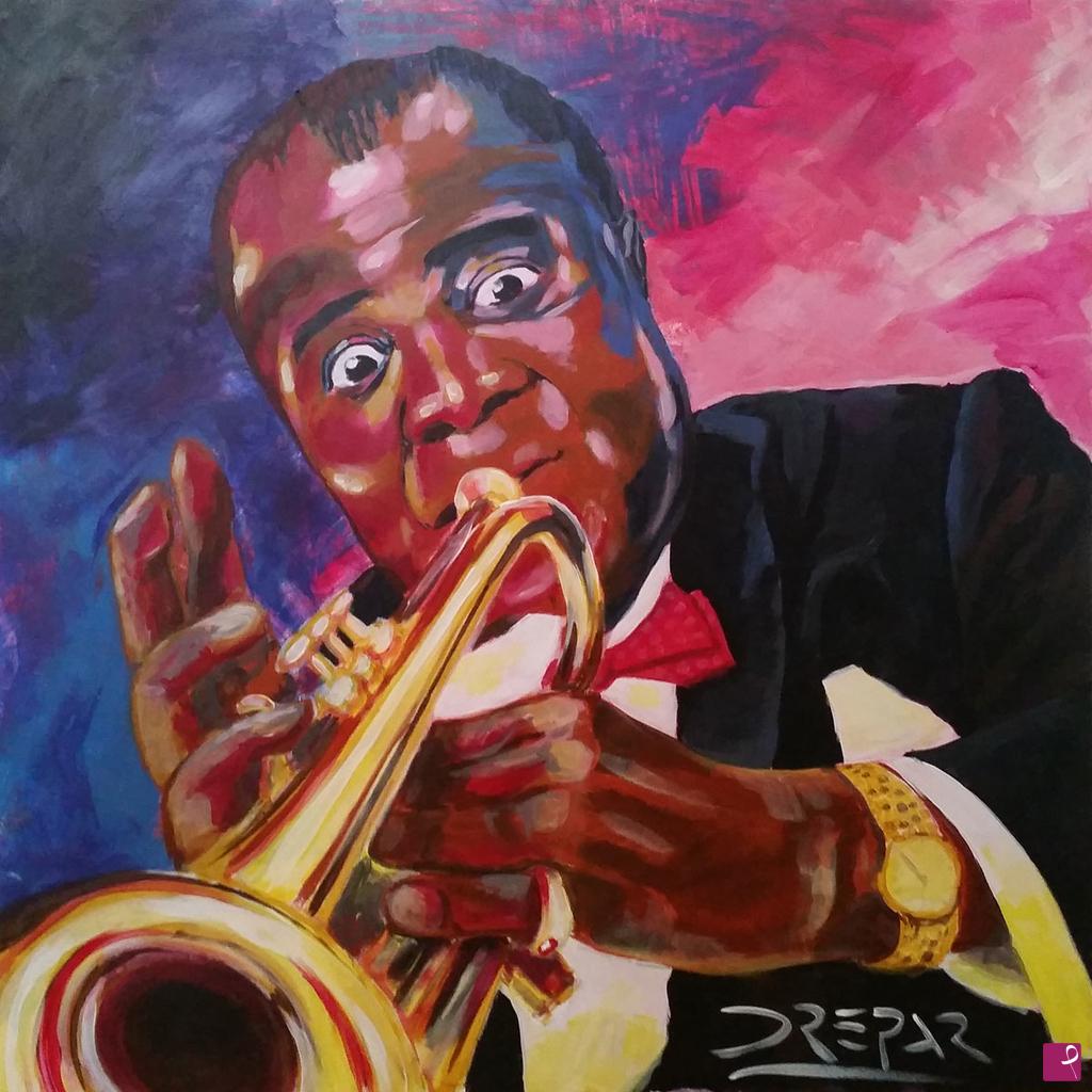 quadri in vendita online - Louis Armstrong