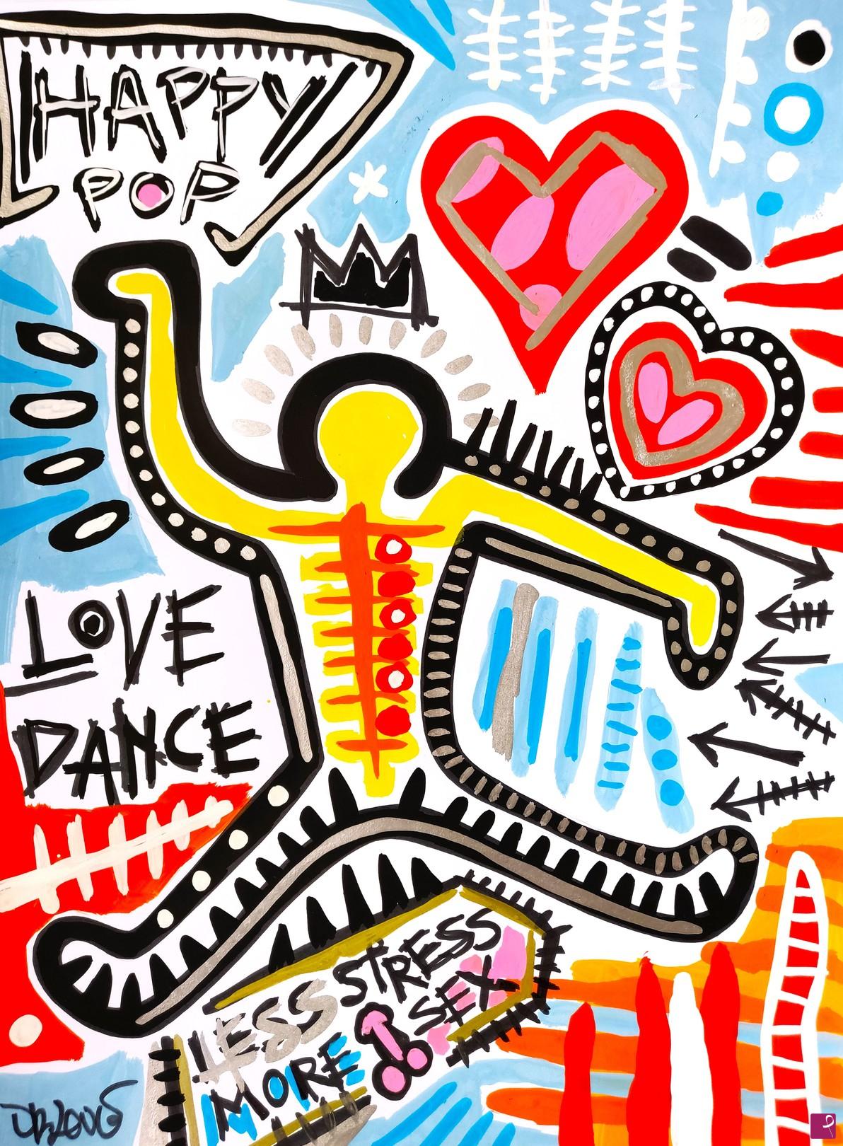 quadri in vendita online - Love Dance ( Omaggio a Keith Haring )