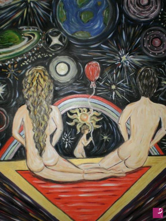 quadri in vendita online - Love is the centre of universe