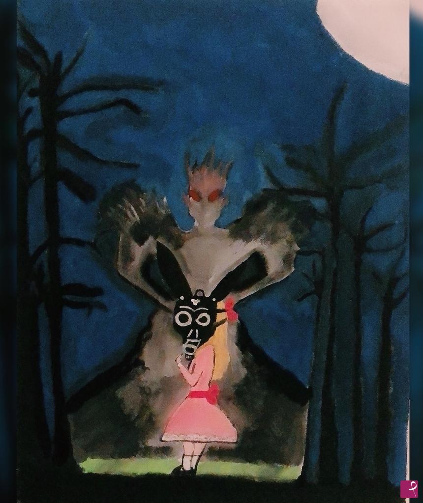 quadri in vendita online - Lovely bunny in the dark