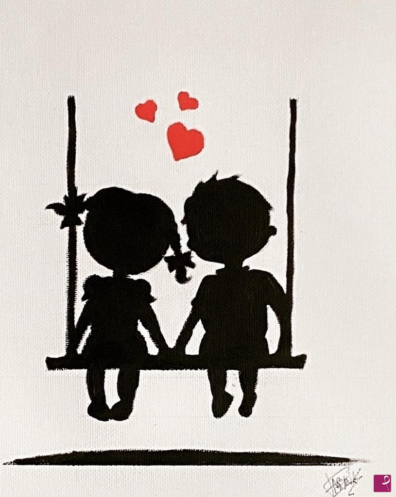 quadri in vendita online - Loves is in the air