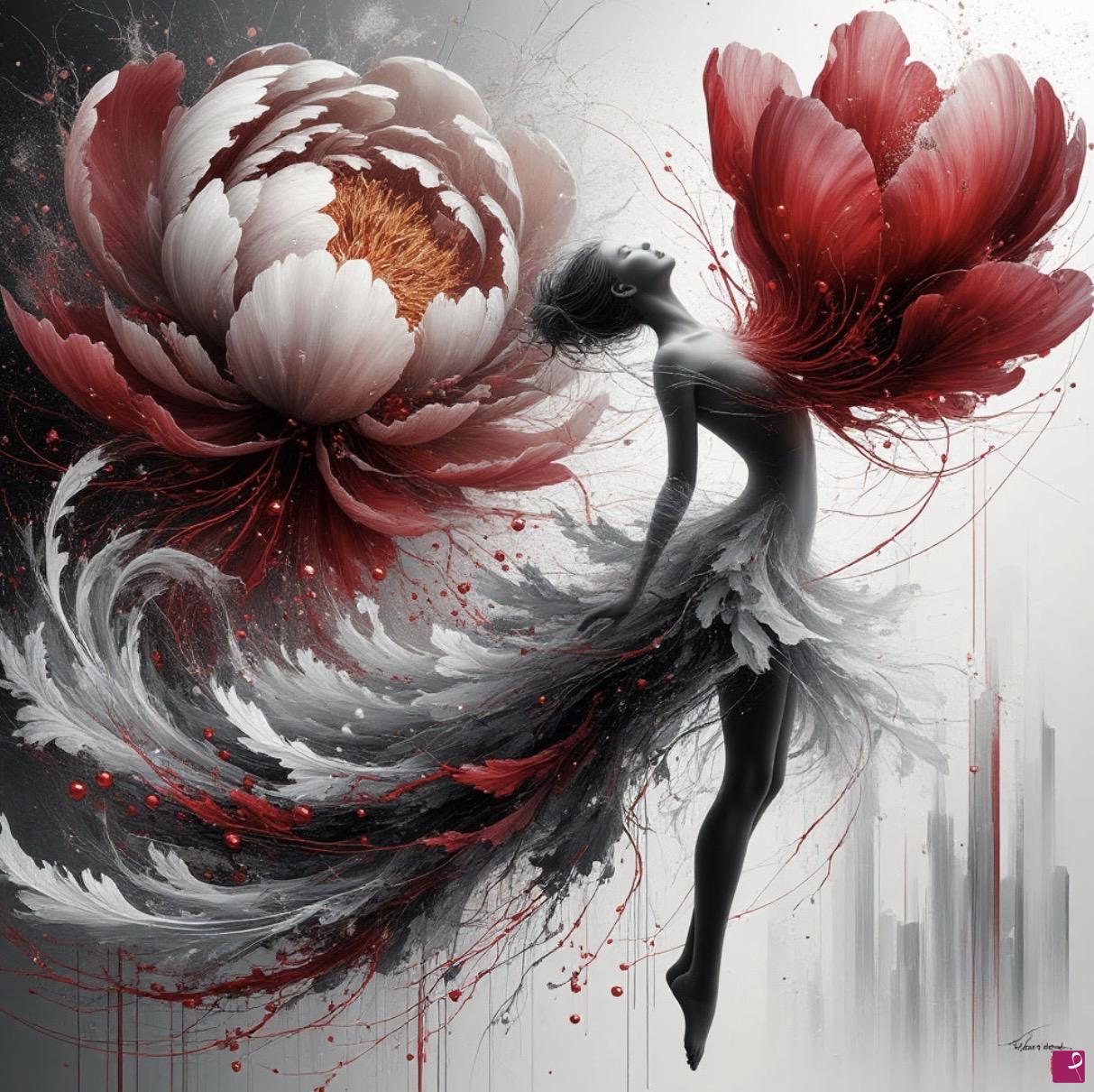 quadri in vendita online - Low-growing floral nature
