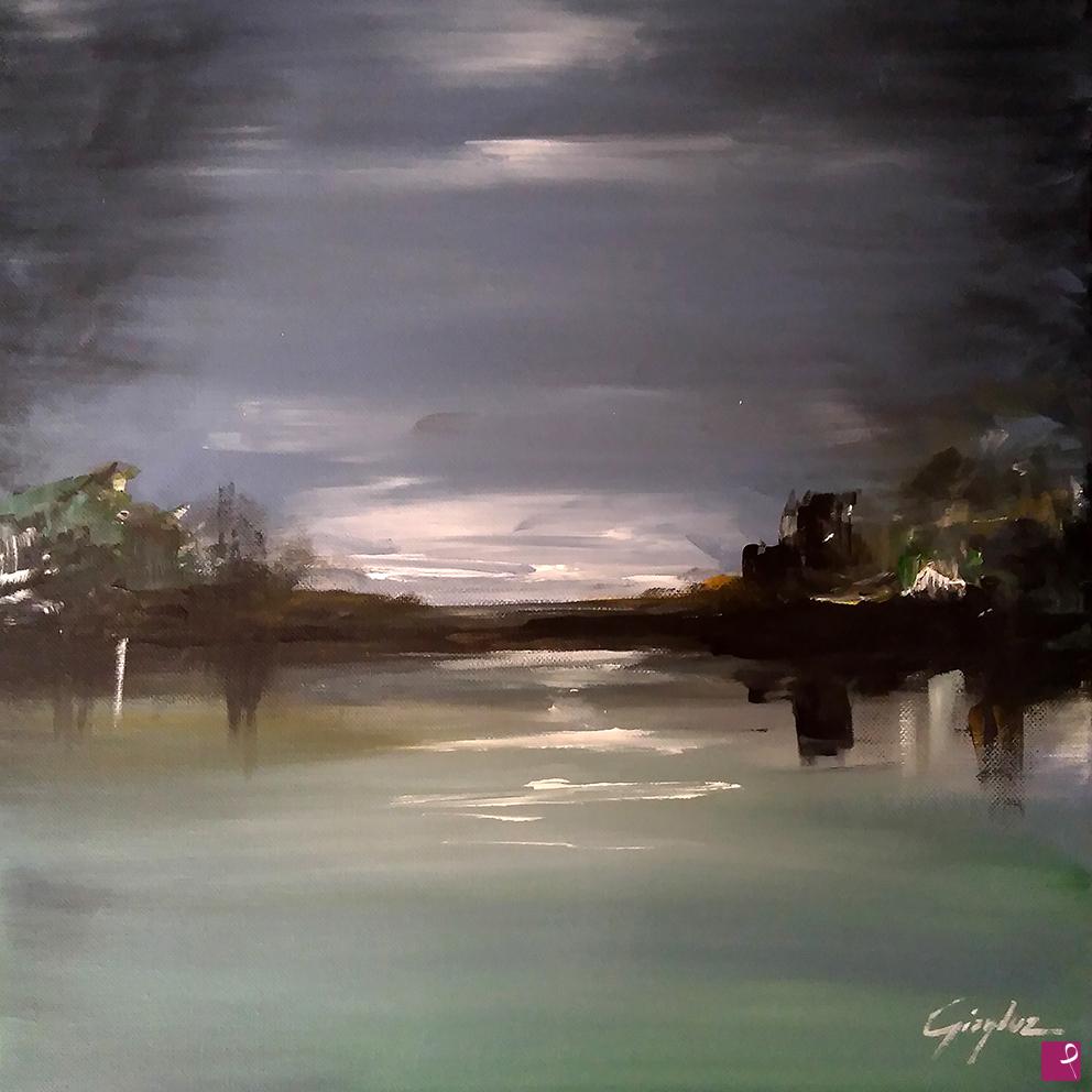 quadri in vendita online - "Low light through the reeds"