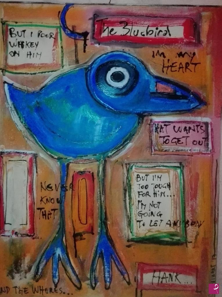 quadri in vendita online - L'uccello Azzurro di Bukowski