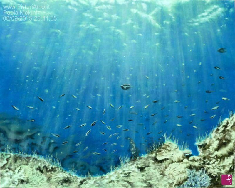 quadri in vendita online - Luce in fondo al mare