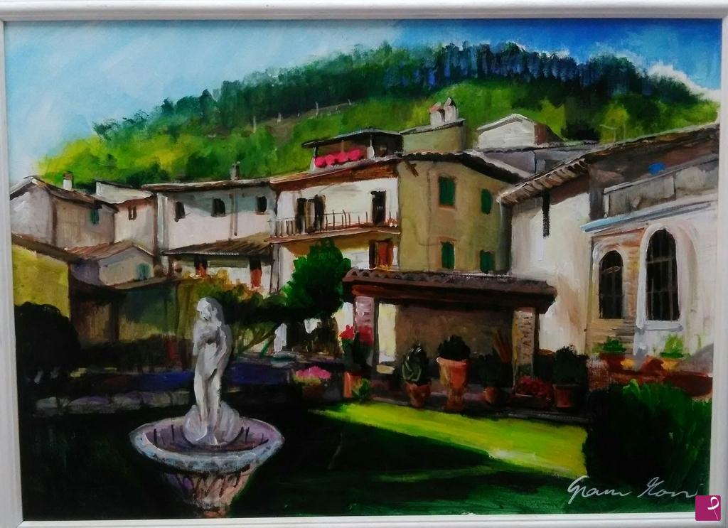 quadri in vendita online - Luce nel giardino