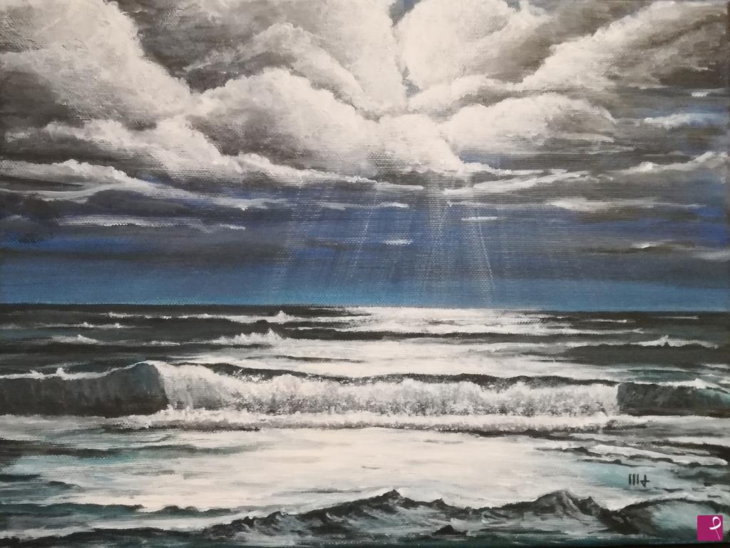 quadri in vendita online - Luce nel mare