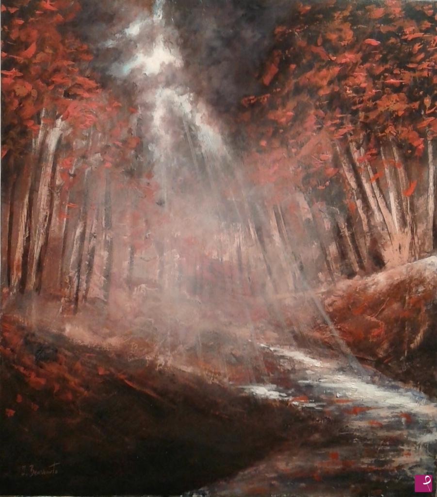 quadri in vendita online - LUCE NEL SOTTOBOSCO