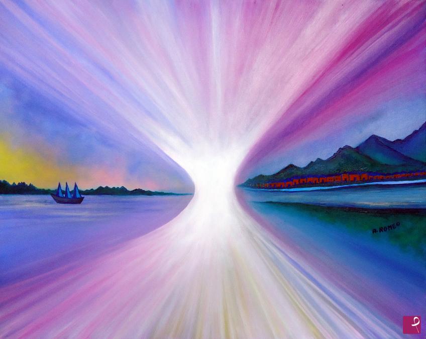 quadri in vendita online -  Luce sul far della sera