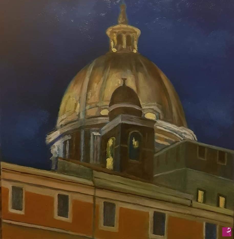 quadri in vendita online - luci a San Carlo al corso