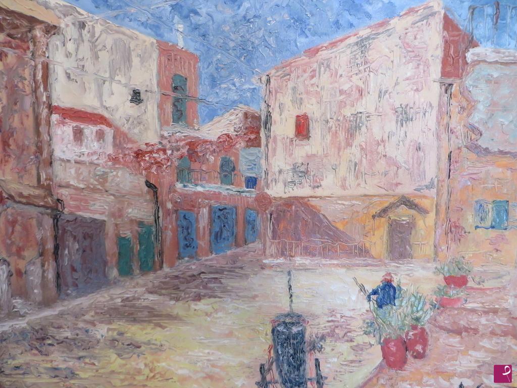 quadri in vendita online - Luci del mattino in Via Bellini a Portocannone
