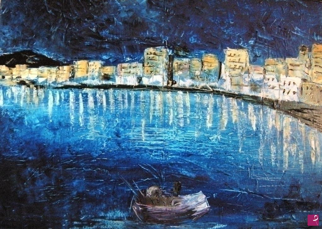 quadri in vendita online - Luci di notte