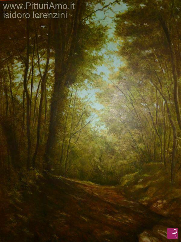 quadri in vendita online - Luci nel bosco