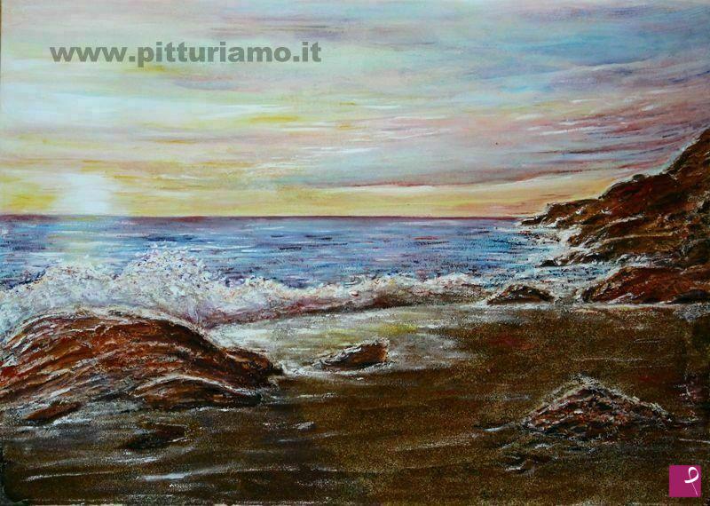 quadri in vendita online - Luci sulla spiaggia