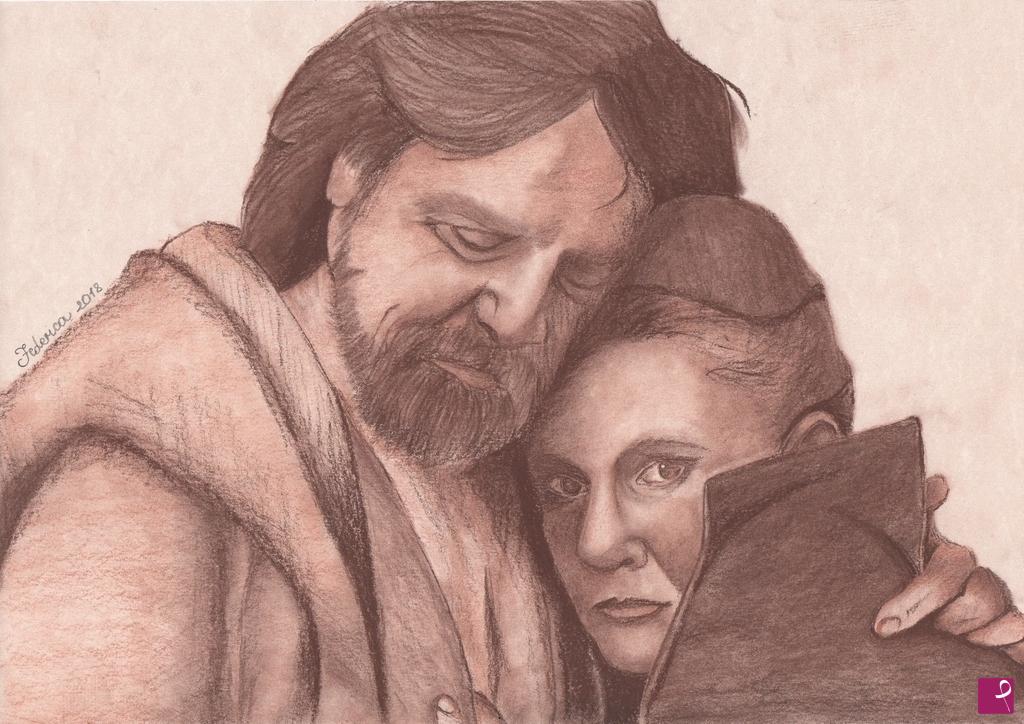 quadri in vendita online - Luke and Leia - Star Wars 