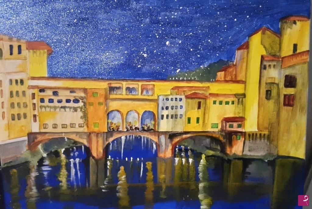 quadri in vendita online - Luminoso Ponte Vecchio