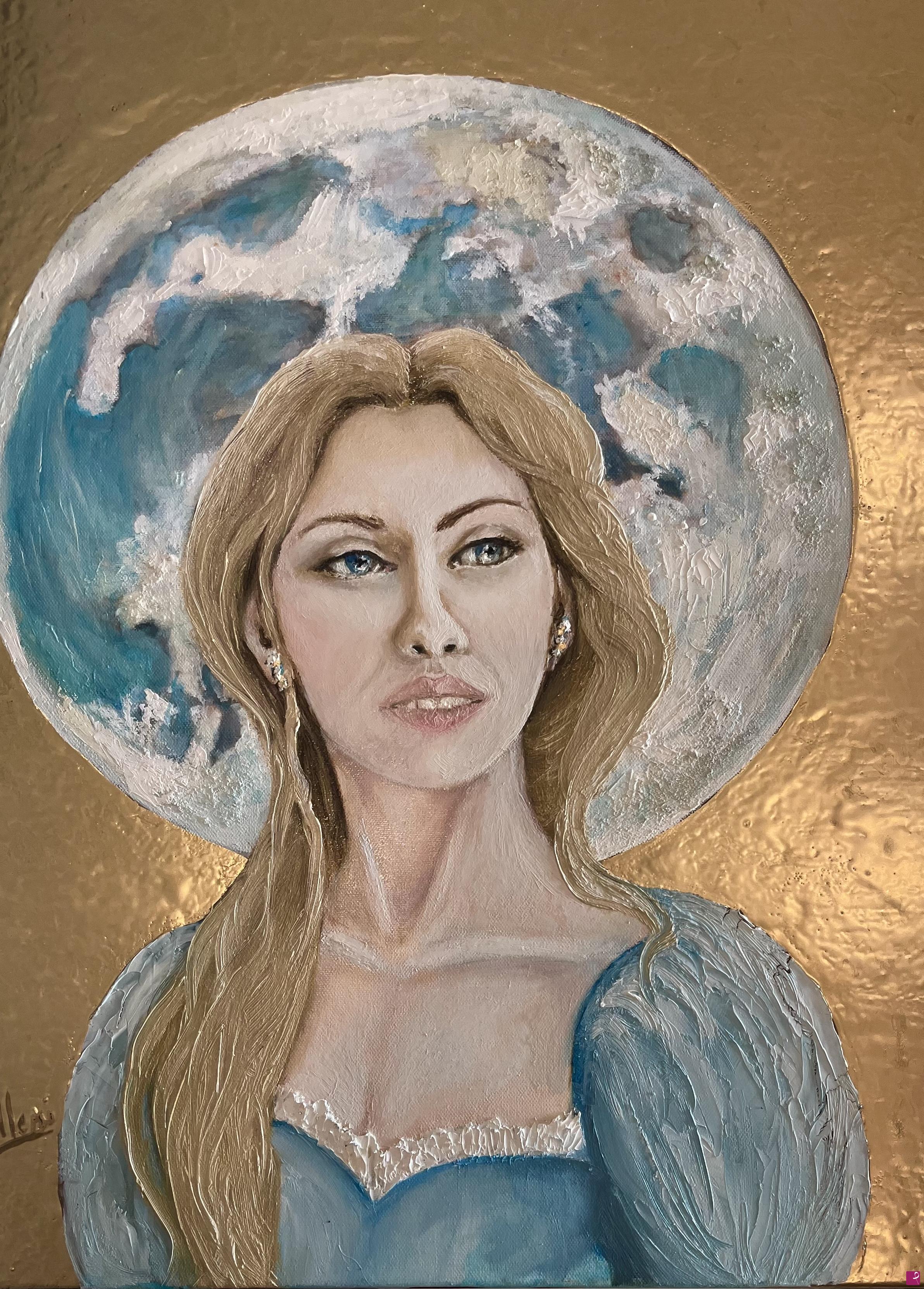 quadri in vendita online - Luna blu