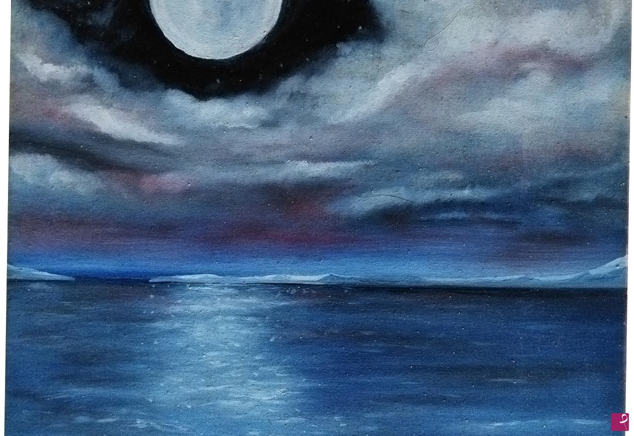 quadri in vendita online - luna di notte